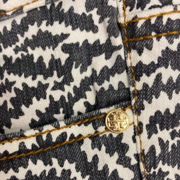 Tory Burch Super Skinny Print Jeans Size 25 - Picture 3 of 5